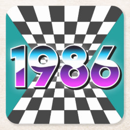 1986 40th Birthday Retro Vintage Party Decor Kartonnen Onderzetters