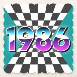 1986 40th Birthday Retro Vintage Party Decor Kartonnen Onderzetters