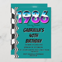 1986 40th Birthday Retro Vintage Party 