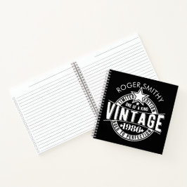 1986 40th Birthday Vintage Aged to perfection Notitieboek