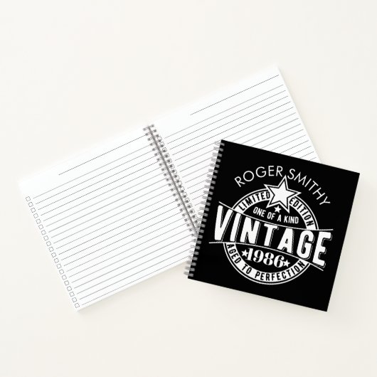 1986 40th Birthday Vintage Aged to perfection Notitieboek (Binnen)