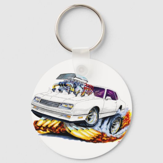 1986-88 Monte Carlo White Car Sleutelhanger (Voorkant)