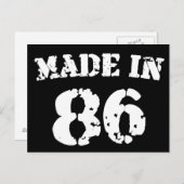 1986 BRIEFKAART (Voorkant / Achterkant)