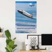 1986 Buran Sovjet Spaceshuttle Poster Kalender (Thuiskantoor)
