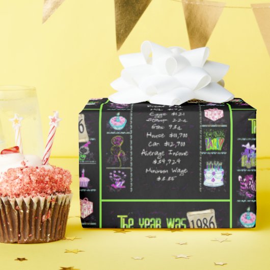 1986 Geboortejaar Trivia Cadeaupapier (Verjaardagsfeest)