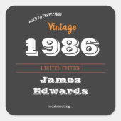  1986 Retro Custom Stickers – 40e verjaardag (Voorkant)