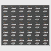  1986 Retro-inpakpapier - 40e verjaardag Cadeaupapier (Vlak)