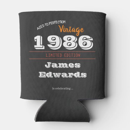  1986 Retro Koelbox – 40ste verjaardag Blikjeskoeler (Achterkant)