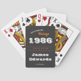  1986 Retro Poker Cards - 40e verjaardag Pokerkaarten