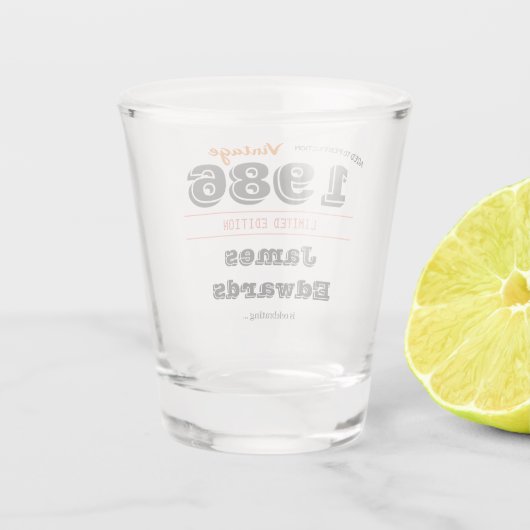  1986 Retro Shot Glass – 40e verjaardag Shot Glas (Achterkant)