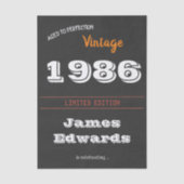  1986 Retro Tissue Paper – 40ste verjaardag Tissuepapier (Voorkant)