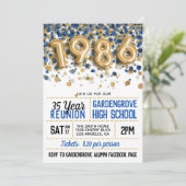 1986 Reunion middelbare school Kaart (Staand voorkant)