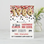 1986 Reunion middelbare school Kaart (Staand voorkant)