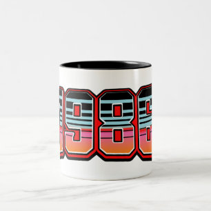 1986 REUZEN KOFFIEBEEKER TWEEKLEURIGE KOFFIEMOK