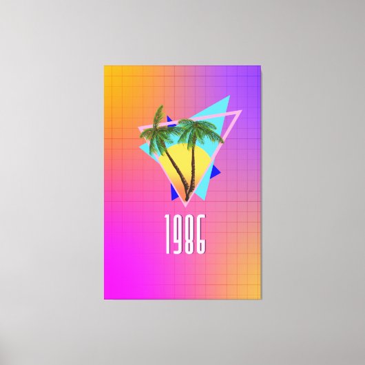 1986 tropisch paradijs canvas afdruk (Voorkant)