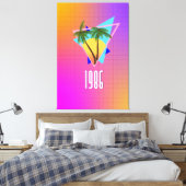 1986 tropisch paradijs canvas afdruk (Insitu (Slaapkamer))