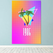 1986 tropisch paradijs canvas afdruk (Insitu (Houten vloer))