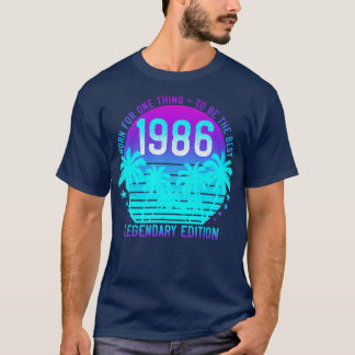 1986 Verjaardag 35e Esthetische Zonsondergang Pal T-shirt