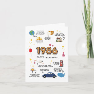 1986 Verjaardag Kaart voor man en vrouw