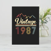  1987 34e verjaardag, 34 jaar oud kaart (Staand voorkant)