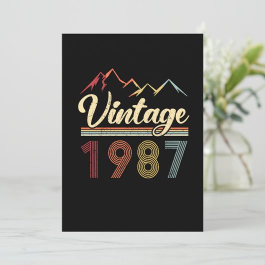  1987 34e verjaardag, 34 jaar oud kaart (Staand voorkant)