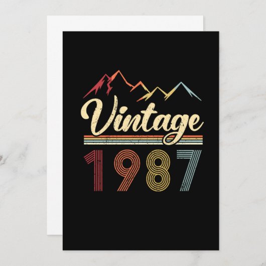  1987 34e verjaardag, 34 jaar oud kaart (Voorkant / Achterkant)