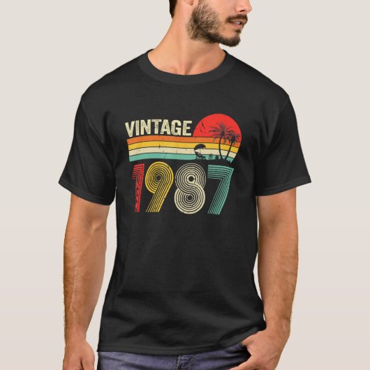  1987 35e dag 35 jaar oud bei t-shirt (Voorkant)