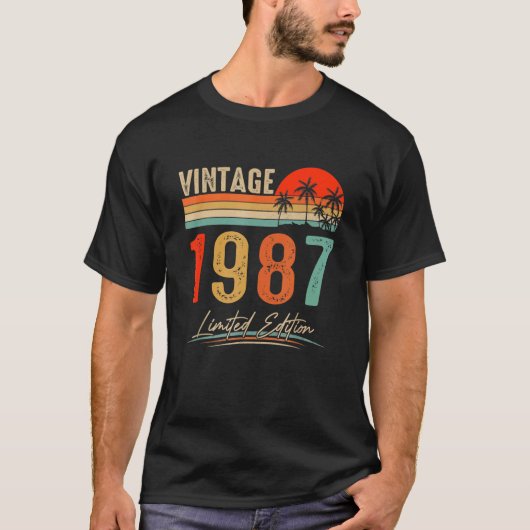  1987 35e verjaardag 35 jaar oud t-shirt (Voorkant)