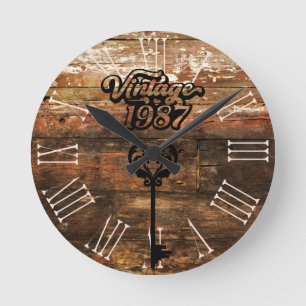 1987  acrylwandklok ronde klok