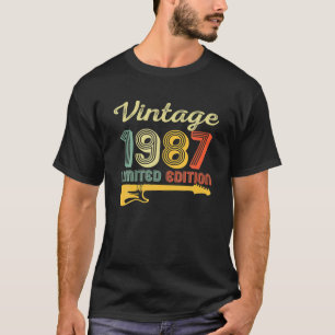  1987 Birthday Guitar 35th Birthday 35 T-shirt