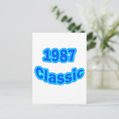 1987 Classic Blauw Briefkaart (Staand voorkant)