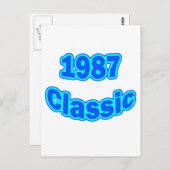 1987 Classic Blauw Briefkaart (Voorkant / Achterkant)