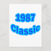 1987 Classic Blauw Briefkaart (Voorkant)