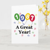 1987: een grote jaardag kaart (Gele Bloem)