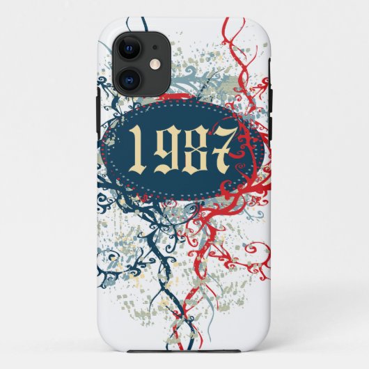 1987 Geboortejaar of sinds 1987 of in 1987 Case-Mate iPhone Case (Achterkant)