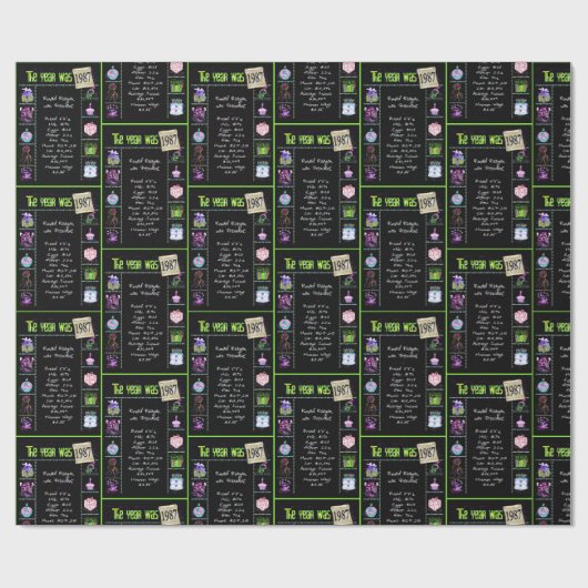 1987 Geboortejaar Trivia Cadeaupapier (Vlak)