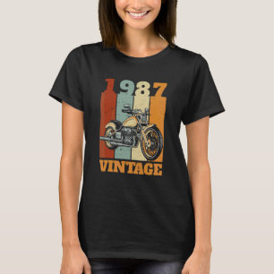 1987 Geboren motorrijder T-shirt
