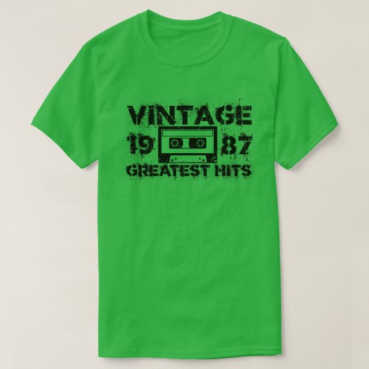 1987 Grootste Hits  Zwart T-shirt (Design voorkant)