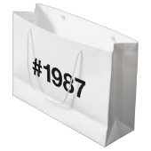 1987 Hashtag 38 Verjaardag Jubileum Groot Cadeauzakje (Voorkant Gekanteld)