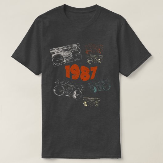 1987 - Retro muziek T-shirt (Design voorkant)