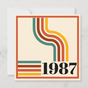 1987 Retro Streep 40e Verjaardag Bedankkaart