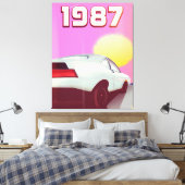 1987 sportwagenposter canvas afdruk (Insitu (Slaapkamer))