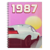 1987 sportwagenposter notitieboek (Voorkant)