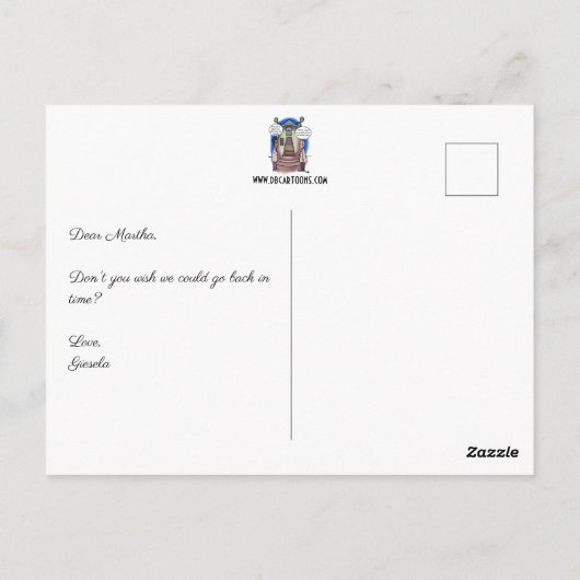 1987 Terug in de tijd Briefkaart (Achterkant)