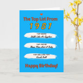 1987 Top List Verjaardag Kaart (Gele Bloem)