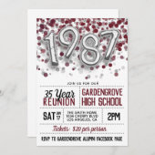 1987 Uitnodiging tot hereniging van het High Schoo (Voorkant / Achterkant)