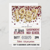 1987 Uitnodiging tot hereniging van het High Schoo (Voorkant / Achterkant)