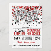 1987 Uitnodiging tot hereniging van het High Schoo (Voorkant / Achterkant)