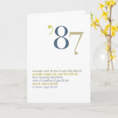 1987 Verjaardag Fun Facts Kaart (Gele Bloem)