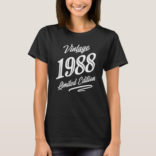 1988 34 jaar oude Retro 34th Birthday Grap T-shirt (Voorkant)